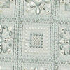 Soft Green Grid Patterned Indo Western Set with Floral Motifs